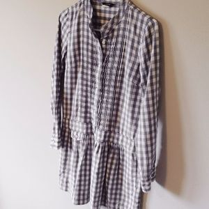 J. Crew Green Label Shirt Dress Checked Plaid 0